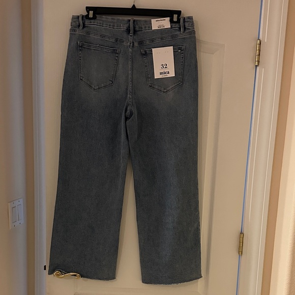 Mica Size 32 Wide Leg Blue Denim Women Jeans - Picture 4 of 6